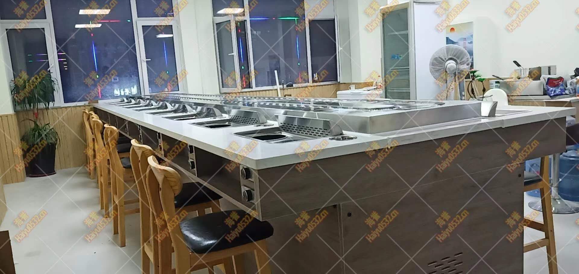 旋轉小火鍋涮烤一體設備