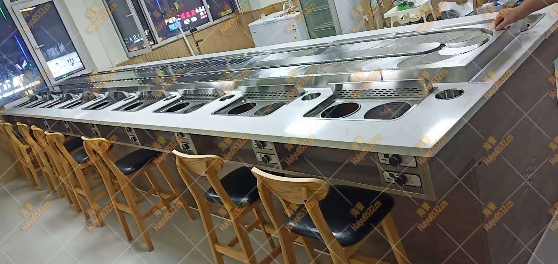 旋轉小火鍋涮烤一體設備