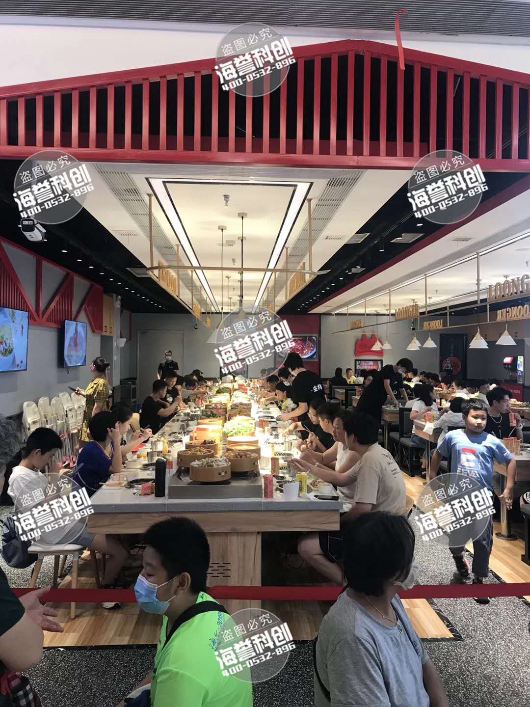 自助旋轉小火鍋無油煙排風凈化 