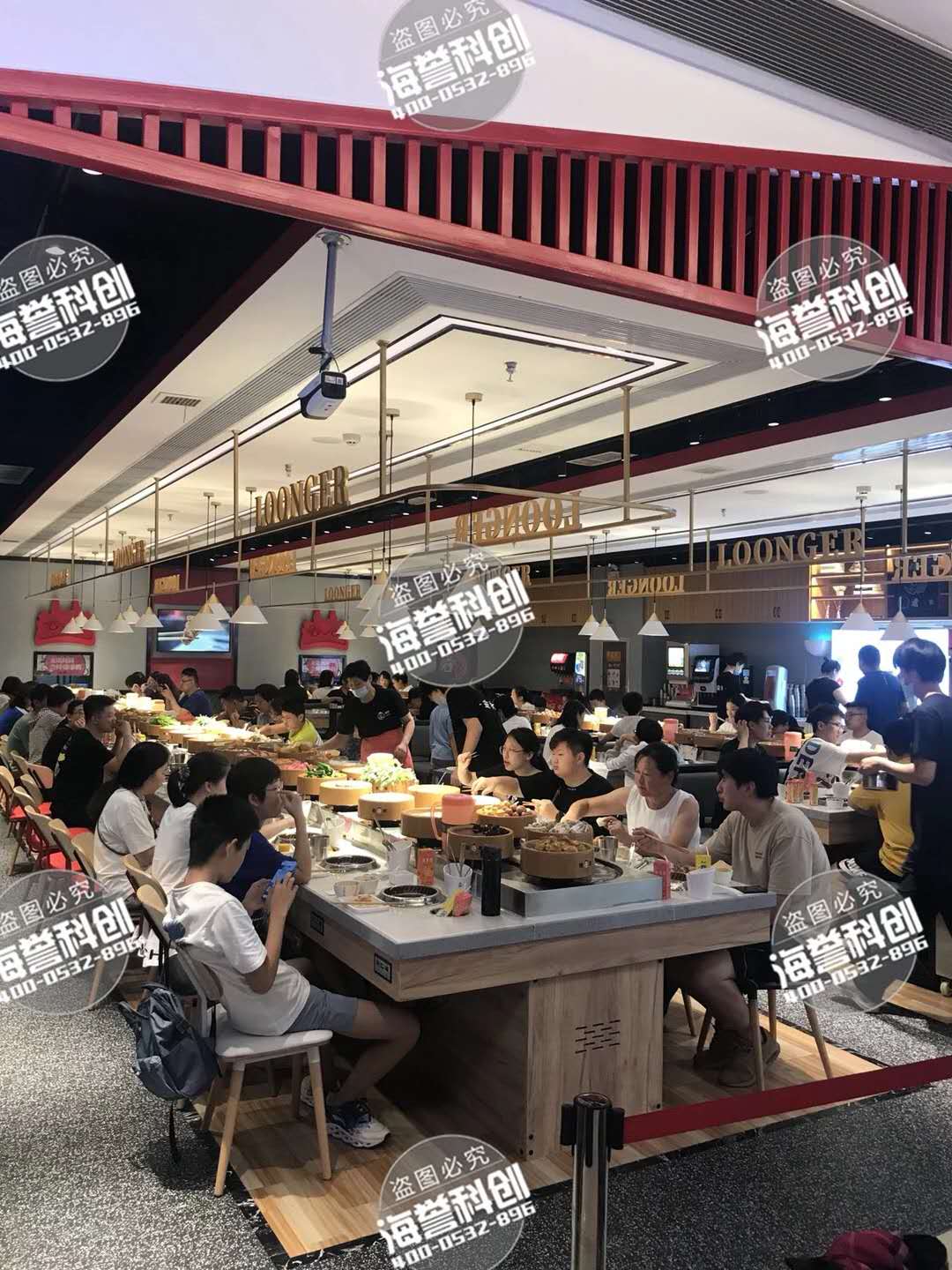 自助旋轉小火鍋無油煙排風凈化 