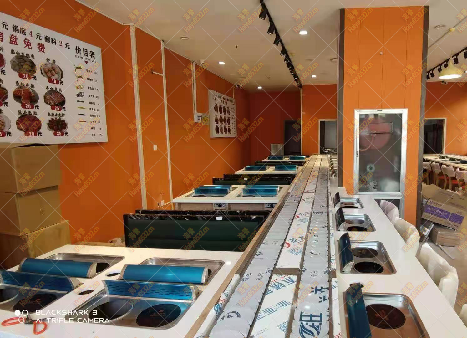 無煙涮烤旋轉小火鍋設備