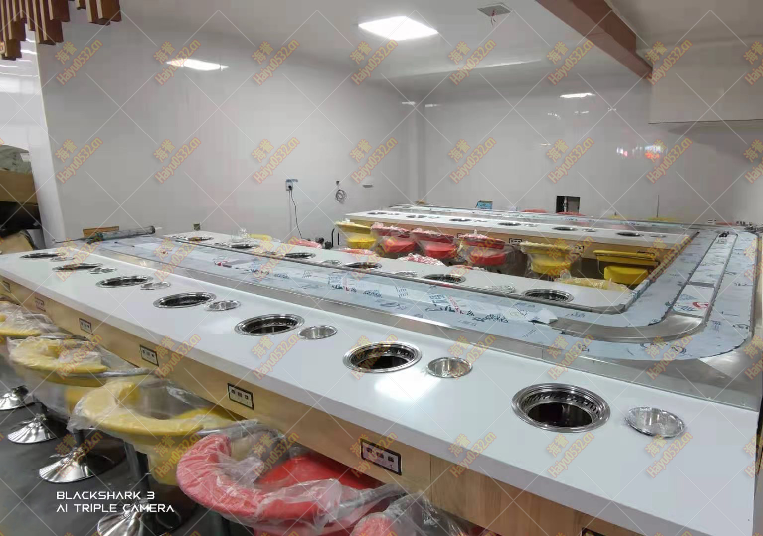 威海U型單涮無煙旋轉小火鍋