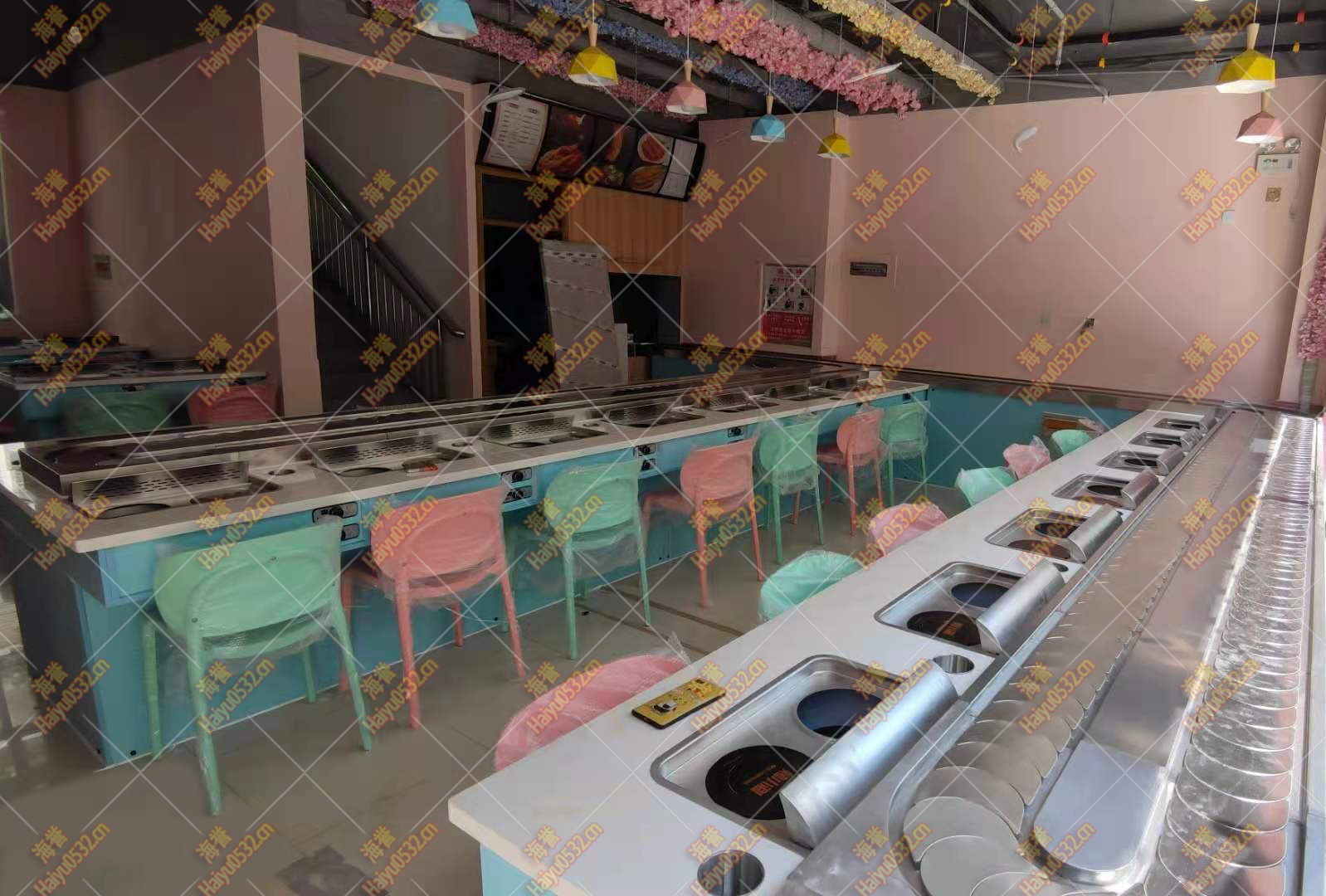 無煙涮烤旋轉小火鍋設備