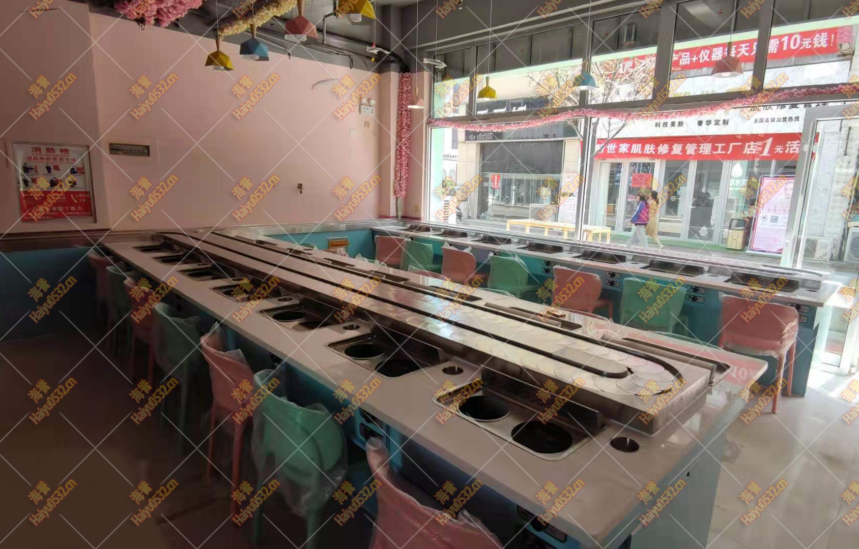 無煙涮烤旋轉小火鍋設備