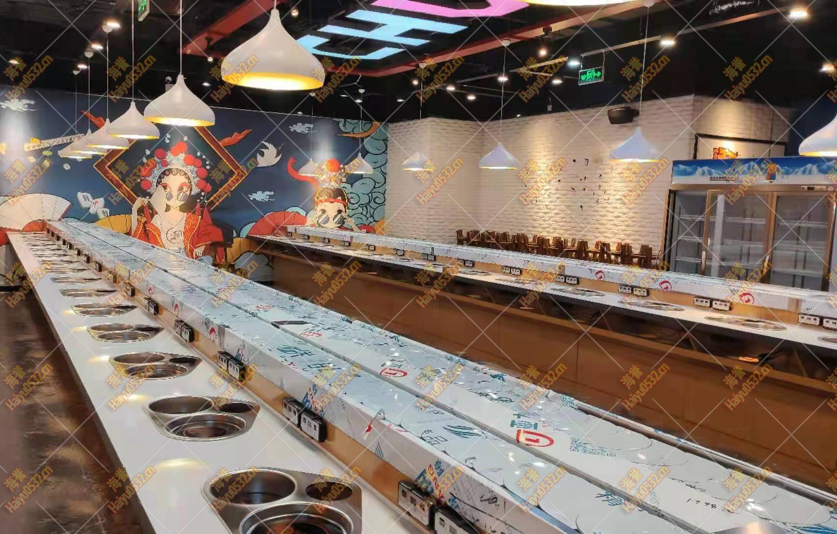 無煙涮烤旋轉小火鍋設備