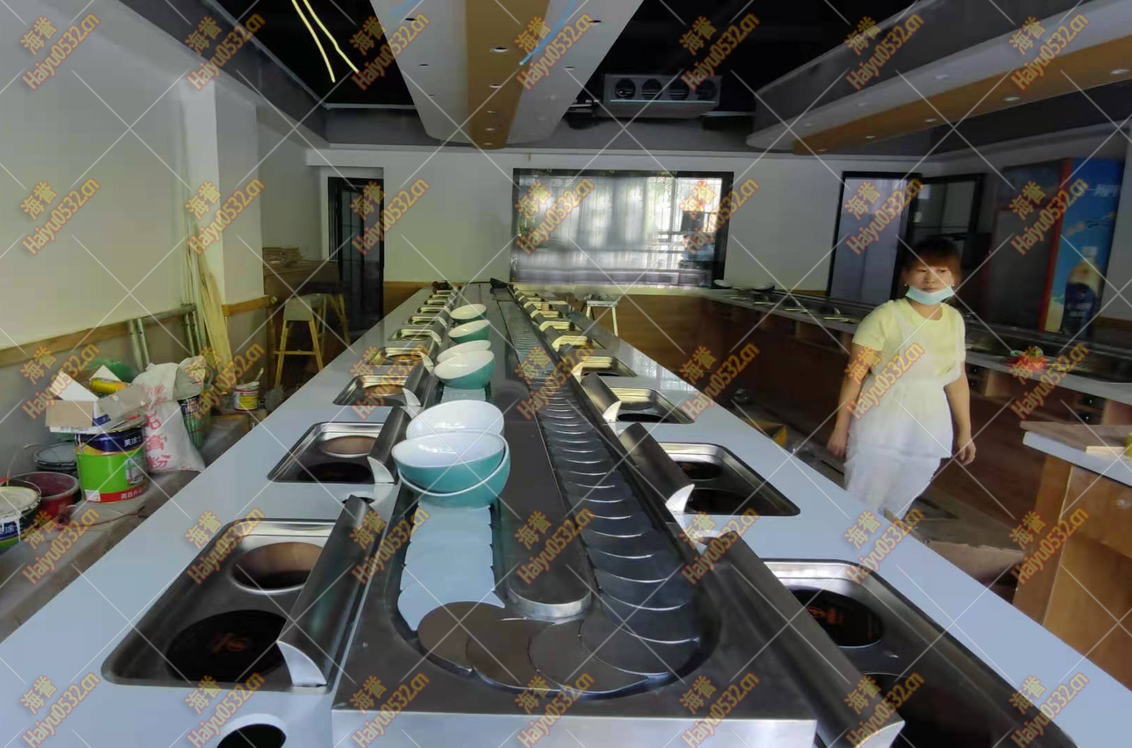 無煙涮烤旋轉小火鍋設備