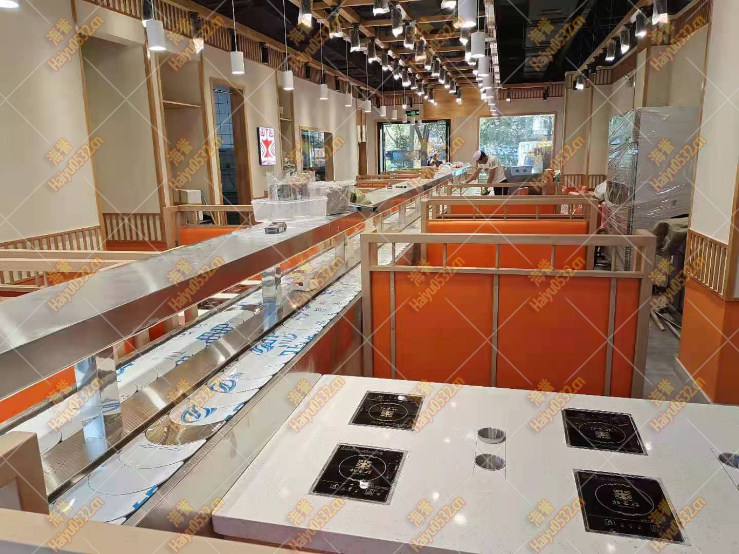 青海旋轉小火鍋設備安裝完成