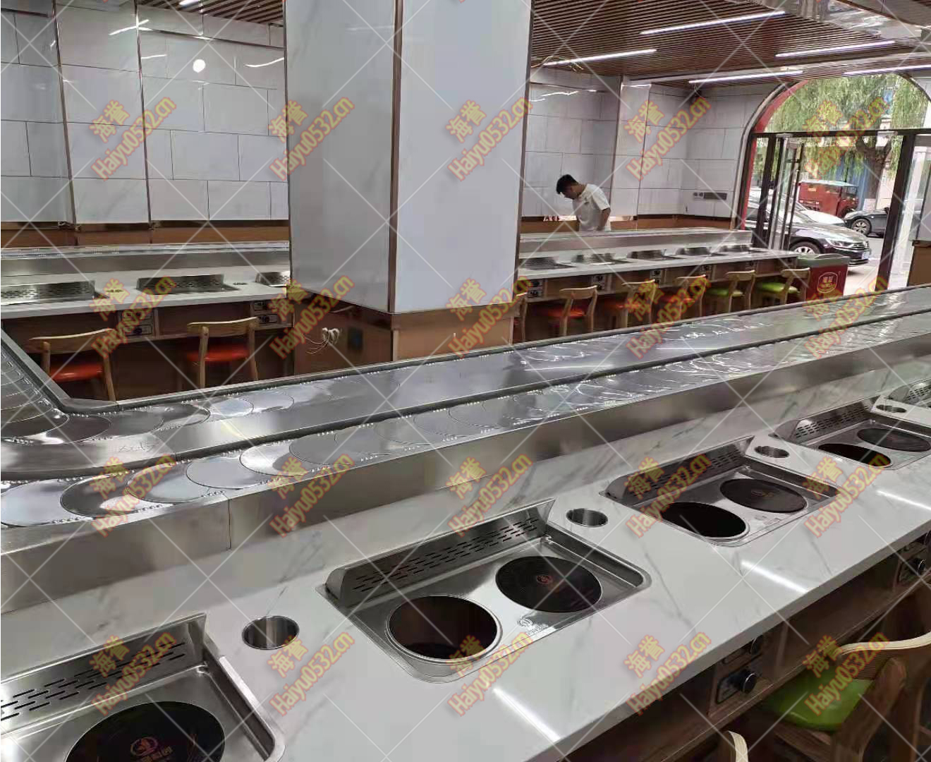 無煙涮烤旋轉小火鍋設備