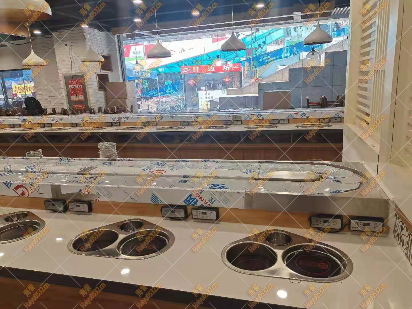涮烤一體回轉火鍋設備