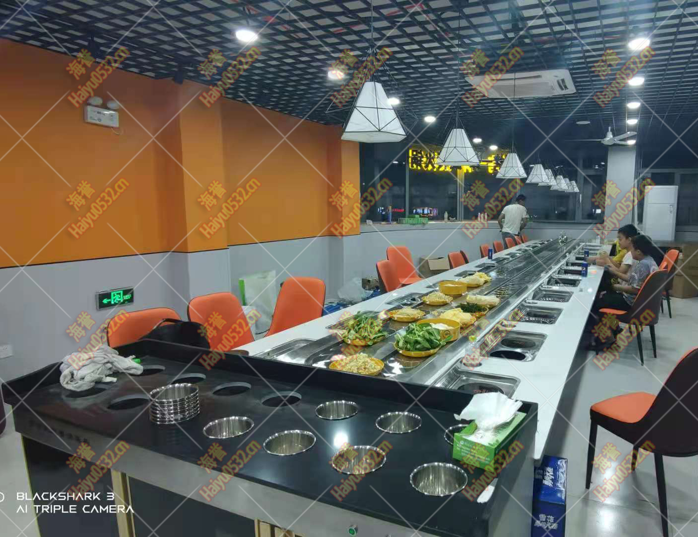 無煙涮烤旋轉小火鍋設備