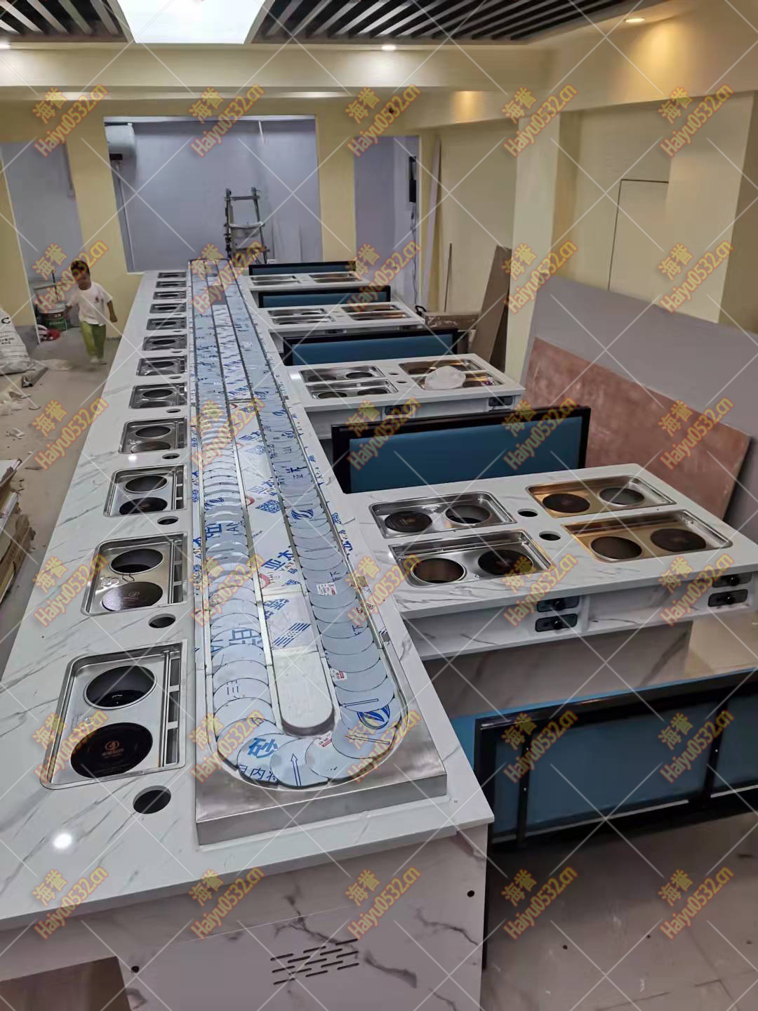 無煙涮烤旋轉小火鍋設備