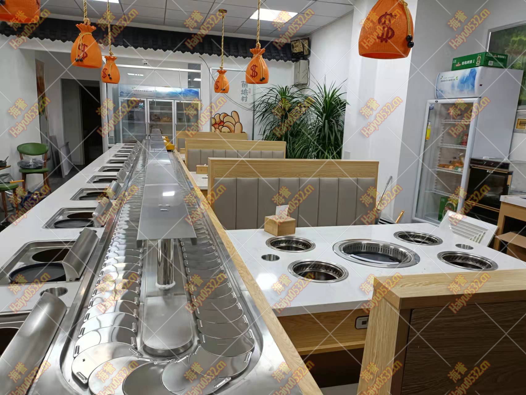 無煙涮烤旋轉小火鍋設備