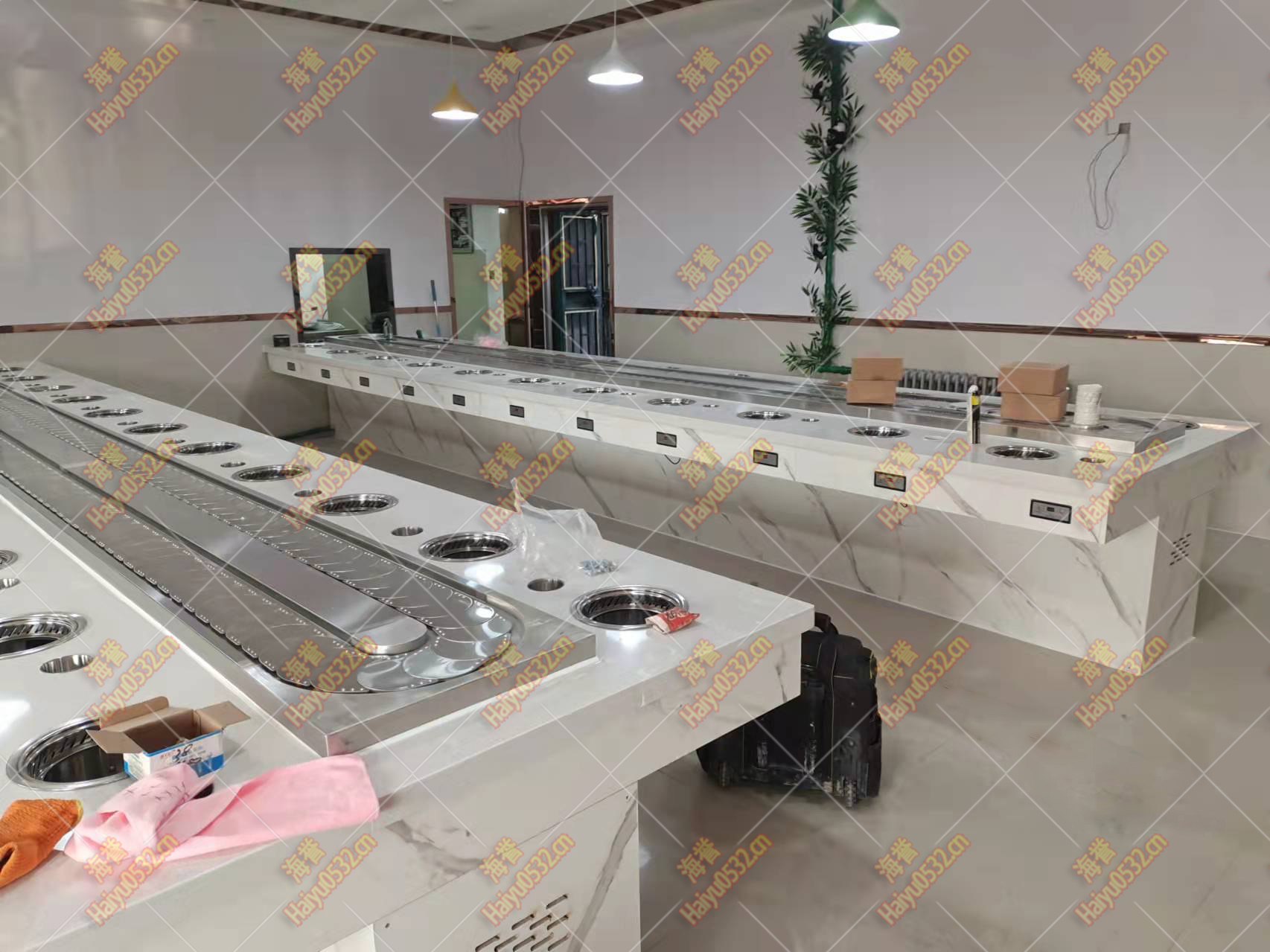 排煙旋轉小火鍋設備