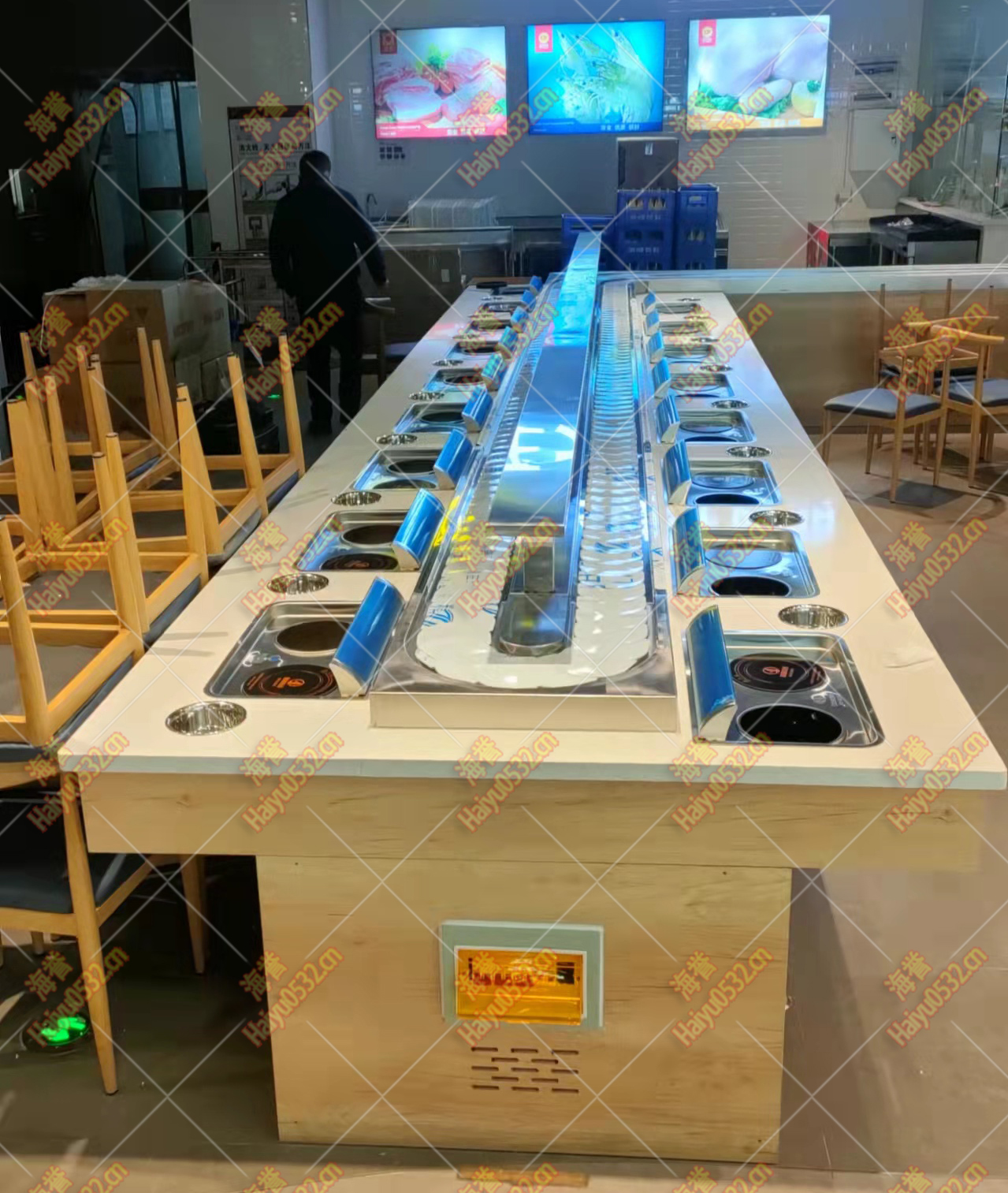 無煙涮烤旋轉火鍋設備