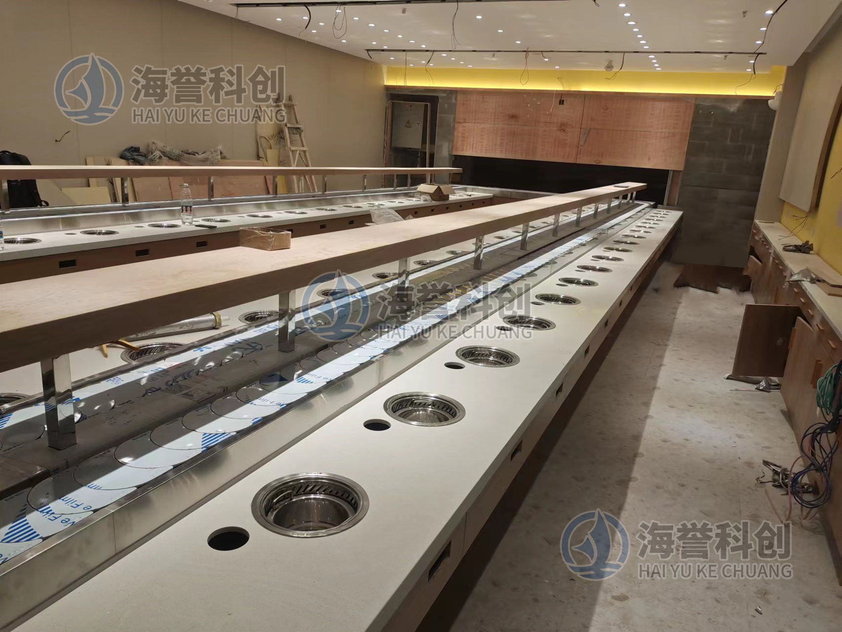 單涮排煙回轉小火鍋設備