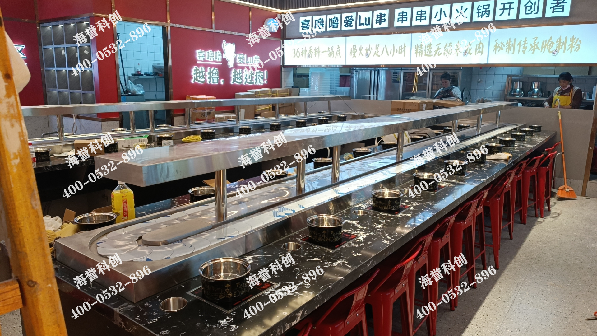 海譽科創湖北襄陽單涮小火鍋設備安裝完成