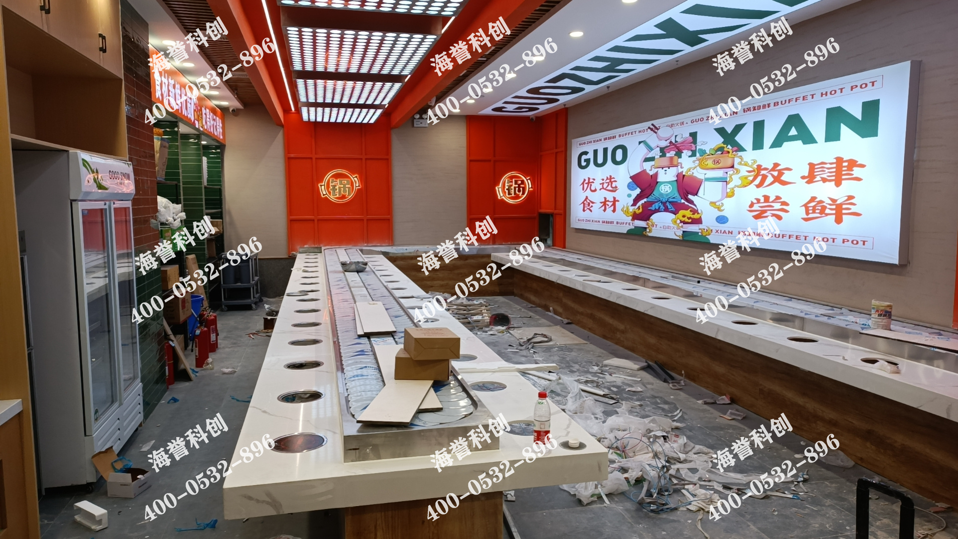 海譽科創山東臨沂單涮小火鍋設備安裝完成