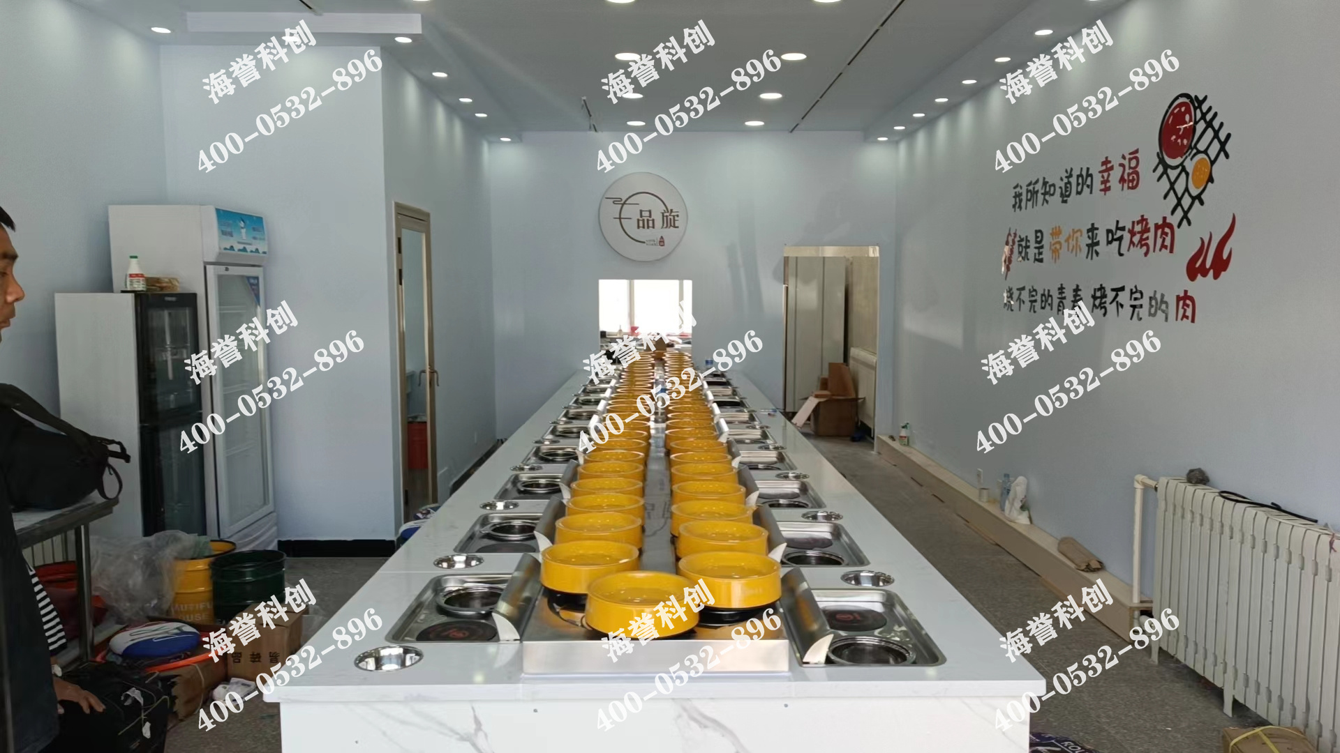 海譽科創河北張家口涮烤一體小火鍋設備安裝完成