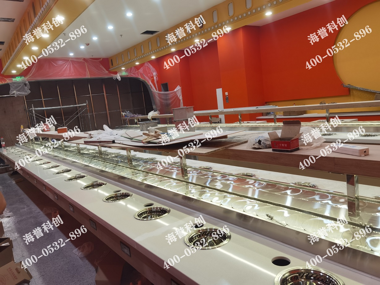 海譽科創甘肅蘭州單涮無煙小火鍋設備安裝完成