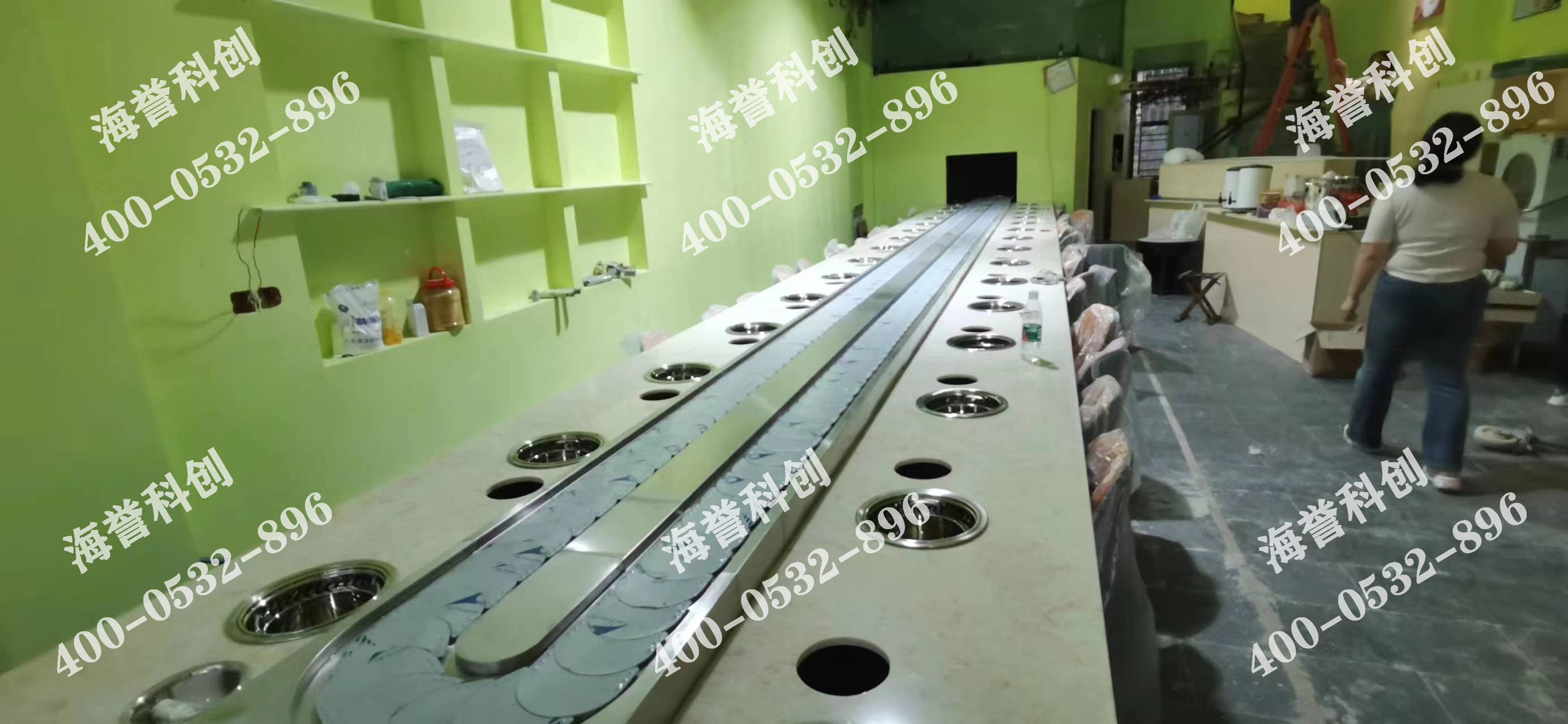 海譽科創江蘇連云港單涮無煙小火鍋設備安裝完成