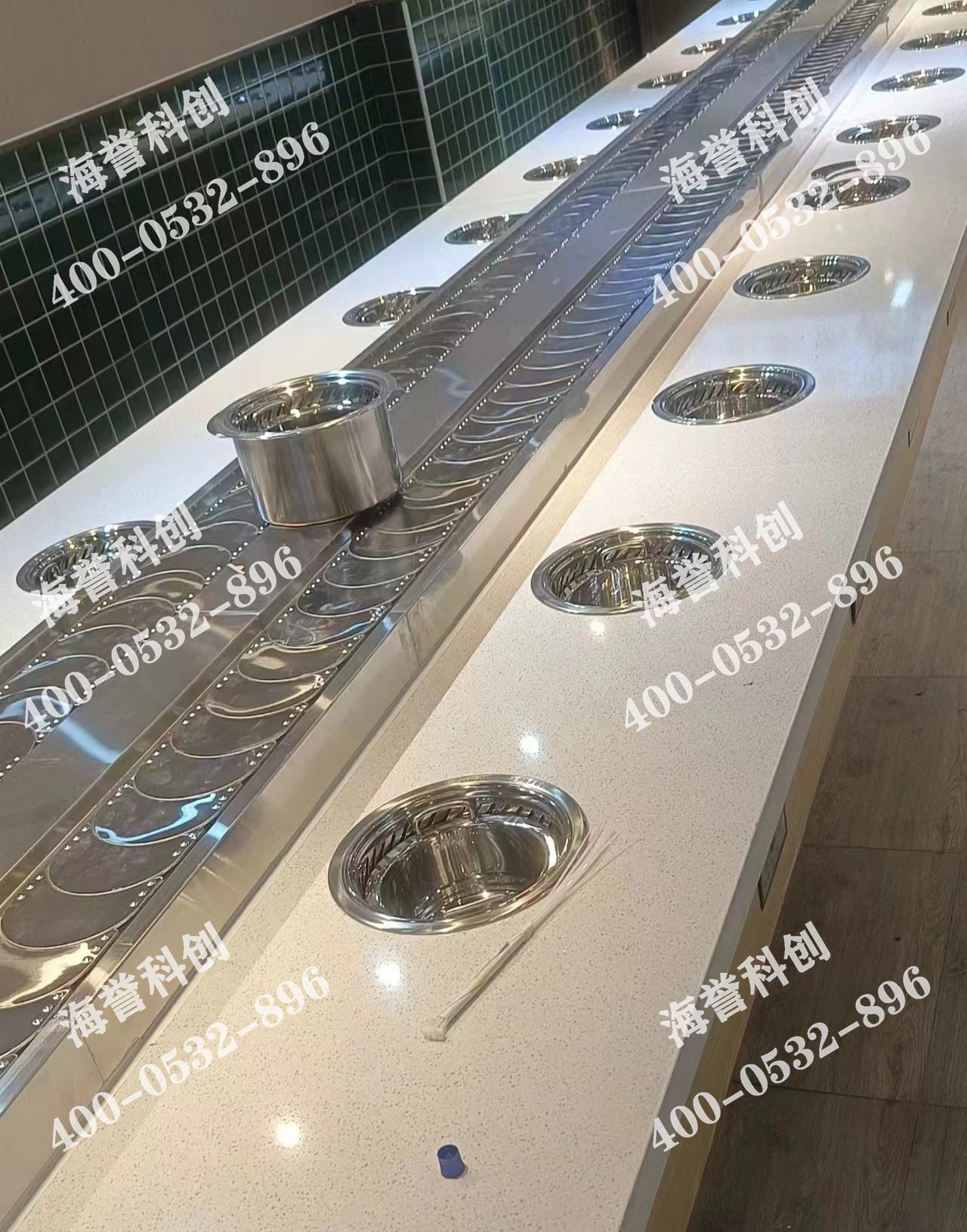 海譽科創內蒙古呼和浩特單涮無煙小火鍋設備安裝完成