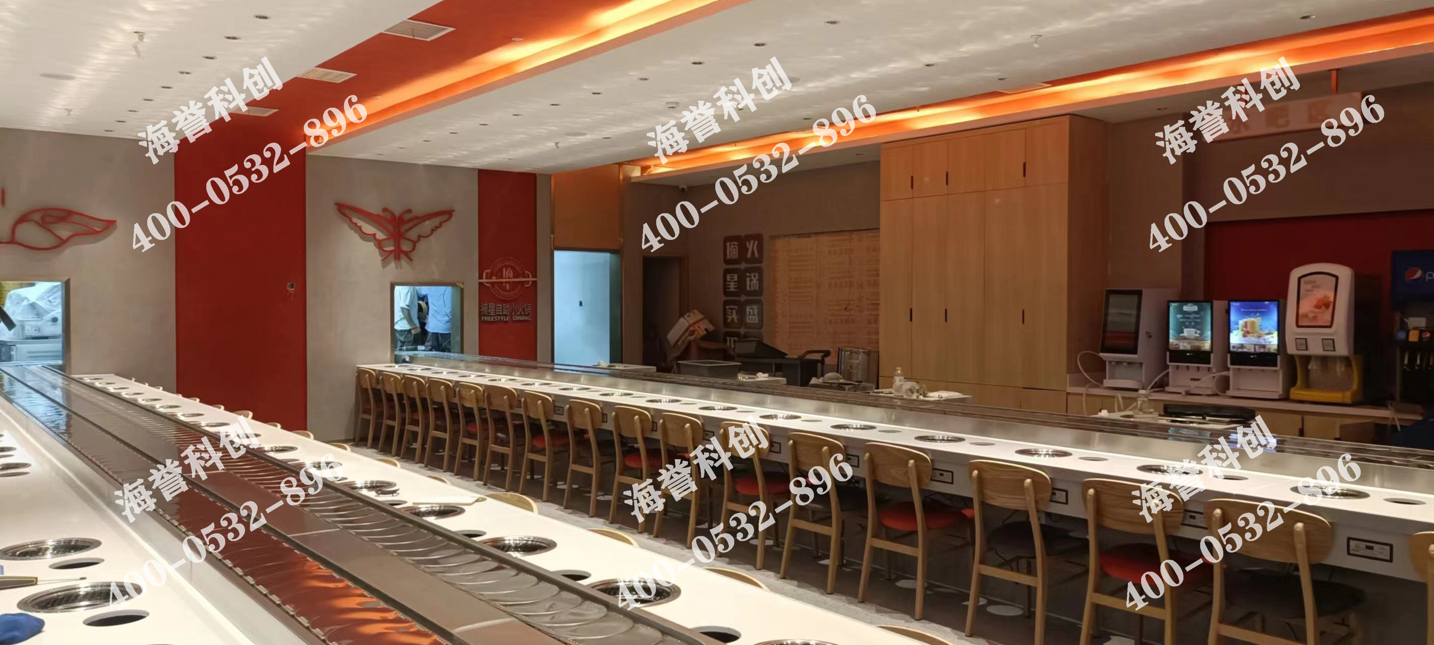 海譽科創山東濰坊單涮無煙小火鍋設備安裝完成
