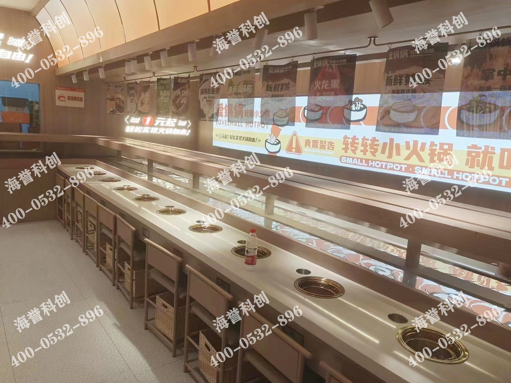 海譽科創湖北武漢單涮無煙小火鍋設備安裝完成