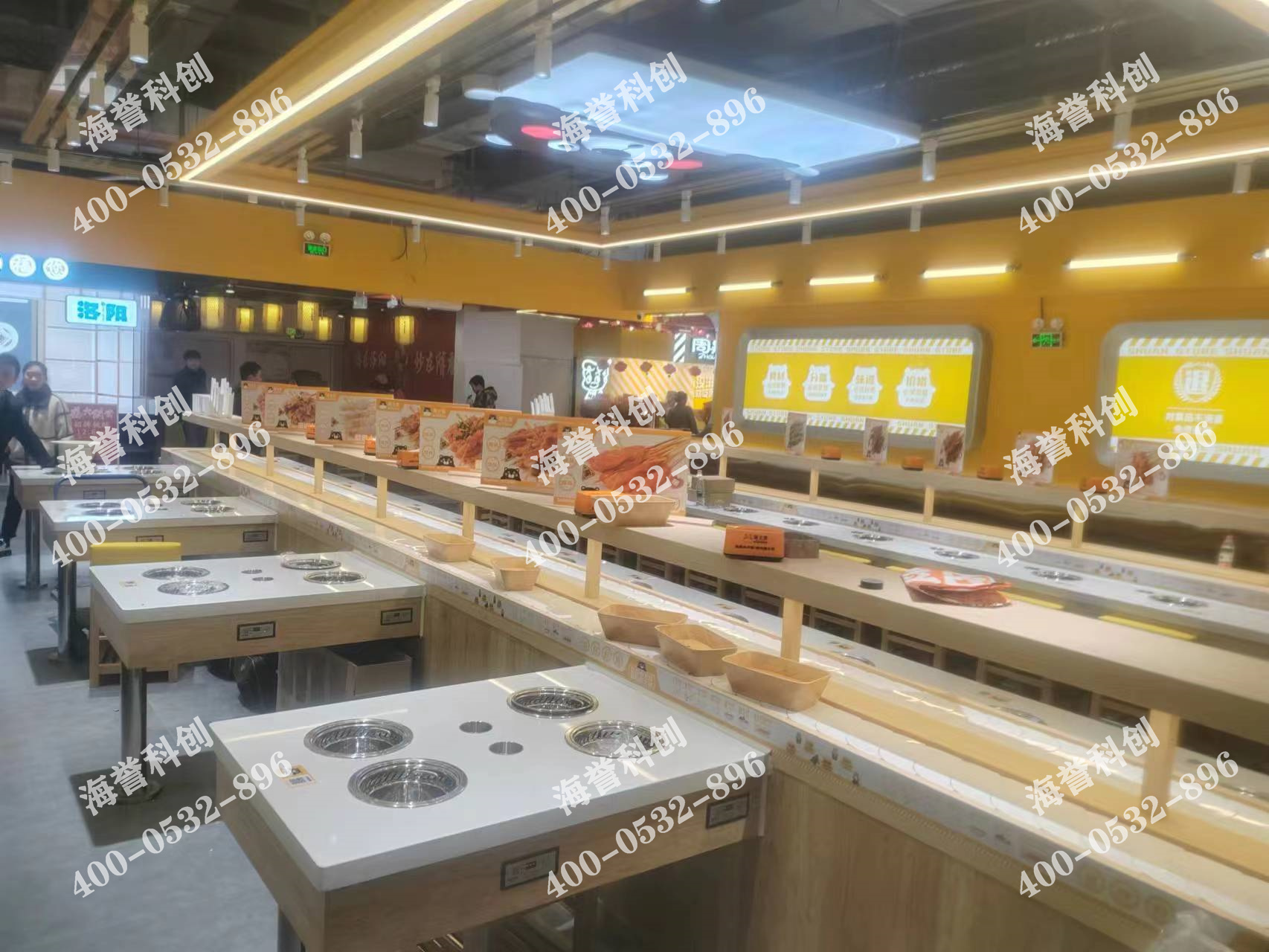 海譽科創河南洛陽單涮無煙小火鍋設備安裝完成
