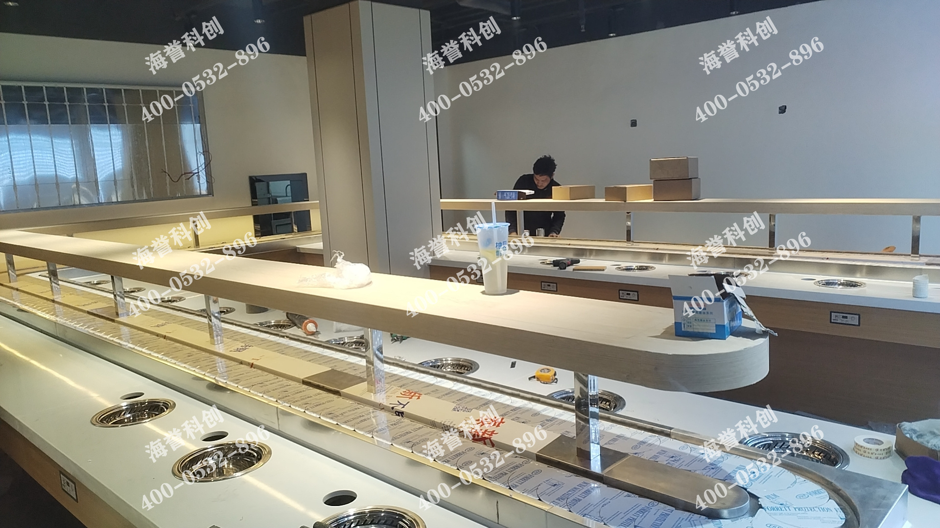 海譽科創江蘇徐州單涮無煙小火鍋設備安裝完成