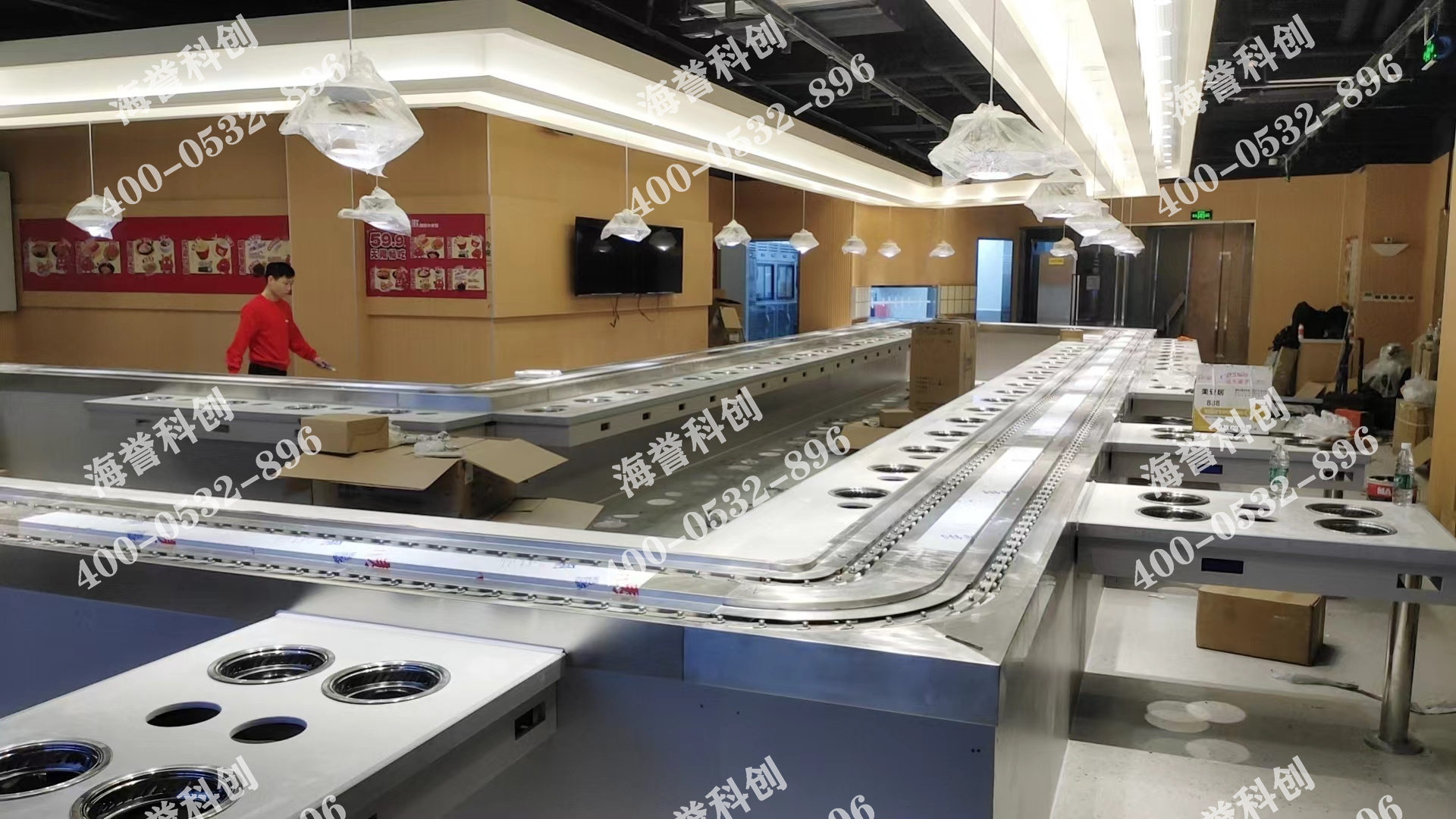 海譽科創江蘇南京單涮無煙小火鍋設備安裝完成
