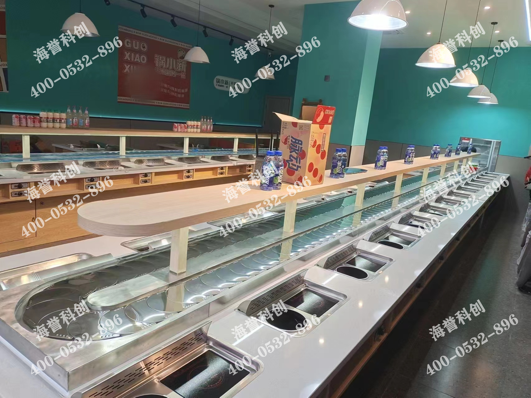 海譽科創江蘇鹽城無煙涮烤一體小火鍋設備安裝完成