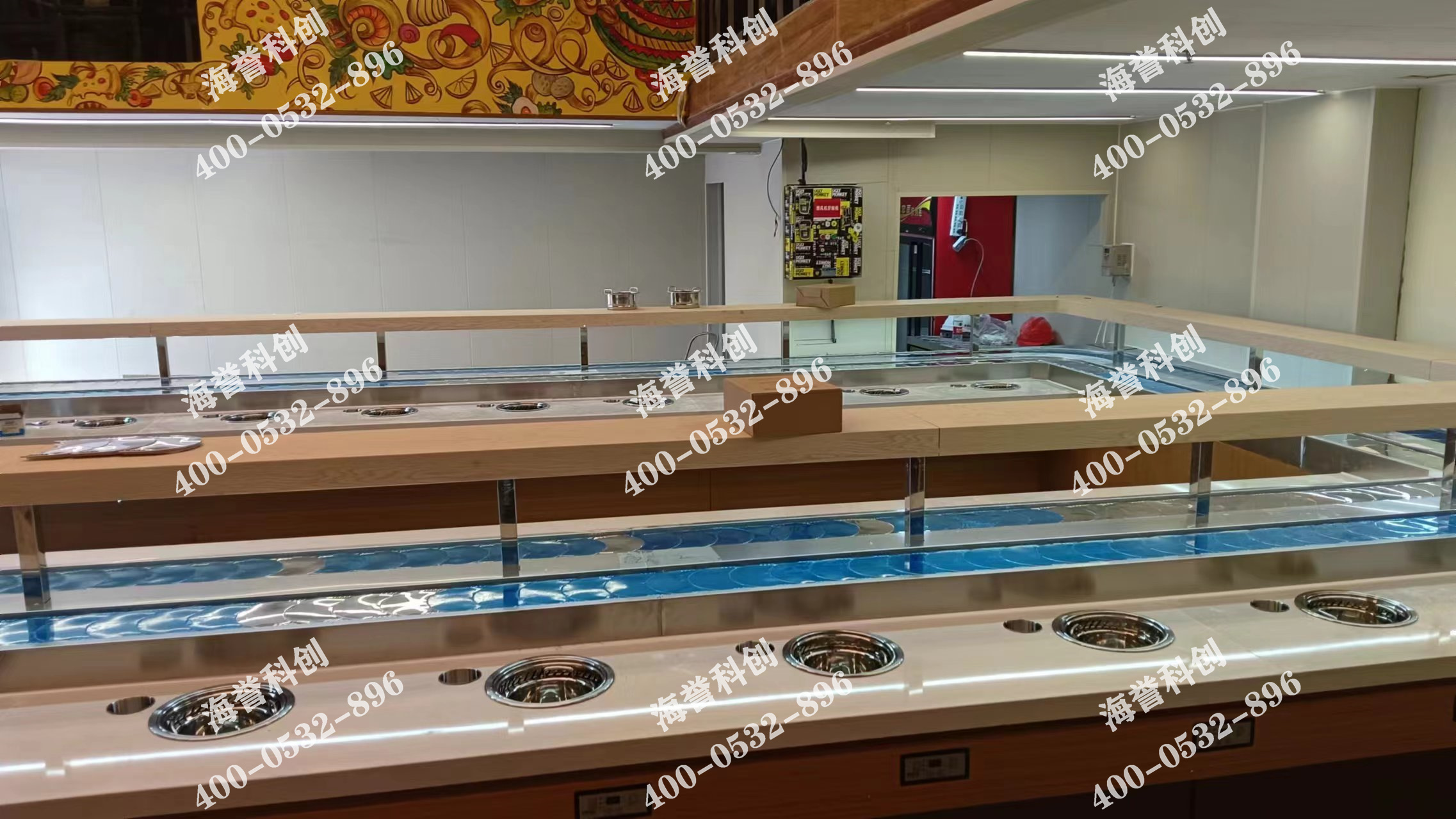 海譽科創新疆單涮無煙小火鍋設備安裝完成