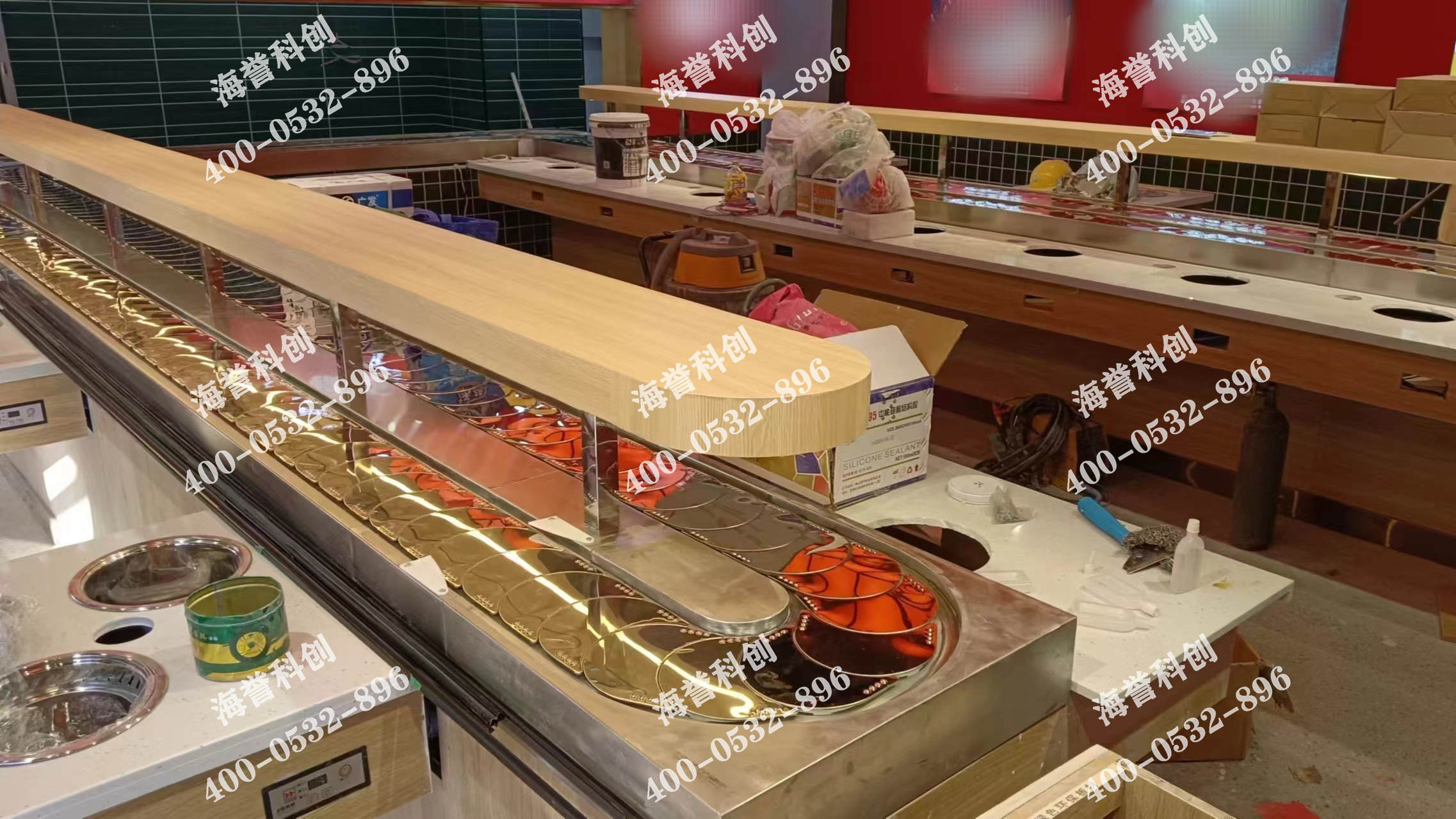 海譽科創新疆單涮無煙小火鍋設備安裝完成