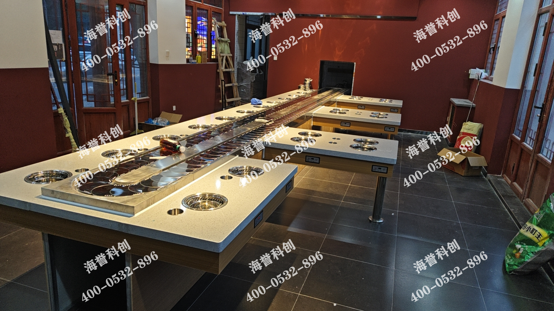 海譽科創山西單涮無煙小火鍋設備安裝完成
