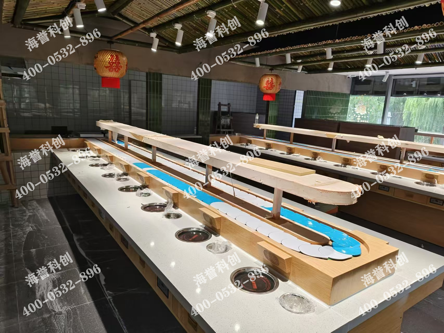 海譽科創山東單涮無煙小火鍋設備安裝完成