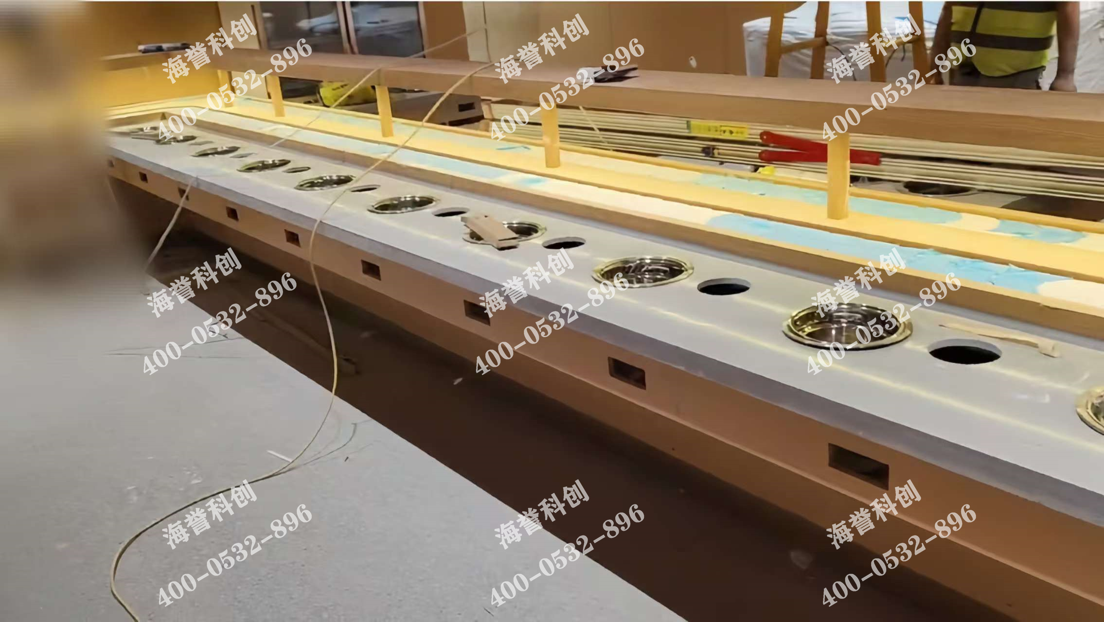 海譽科創合作伙伴單涮無煙小火鍋設備安裝完成