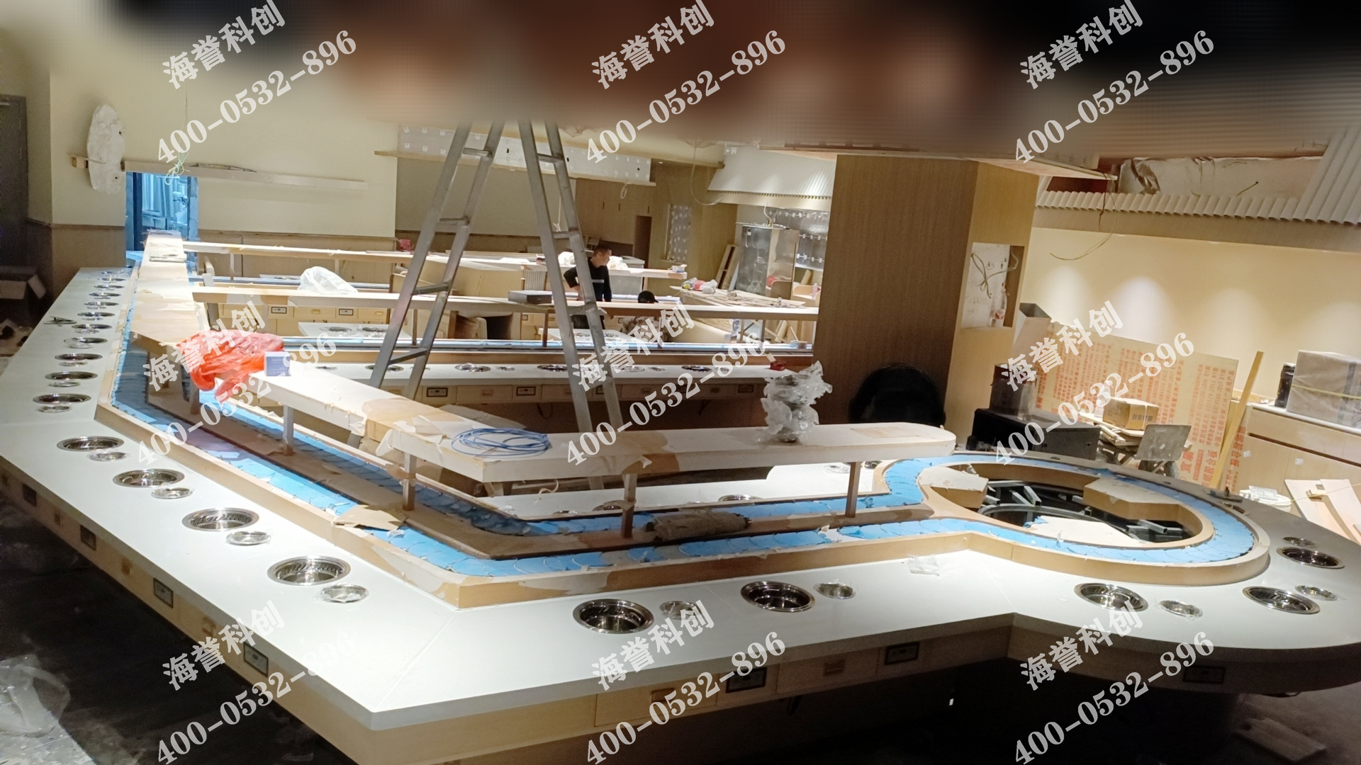 海譽(yù)科創(chuàng)合作伙伴單涮無煙小火鍋設(shè)備安裝完成
