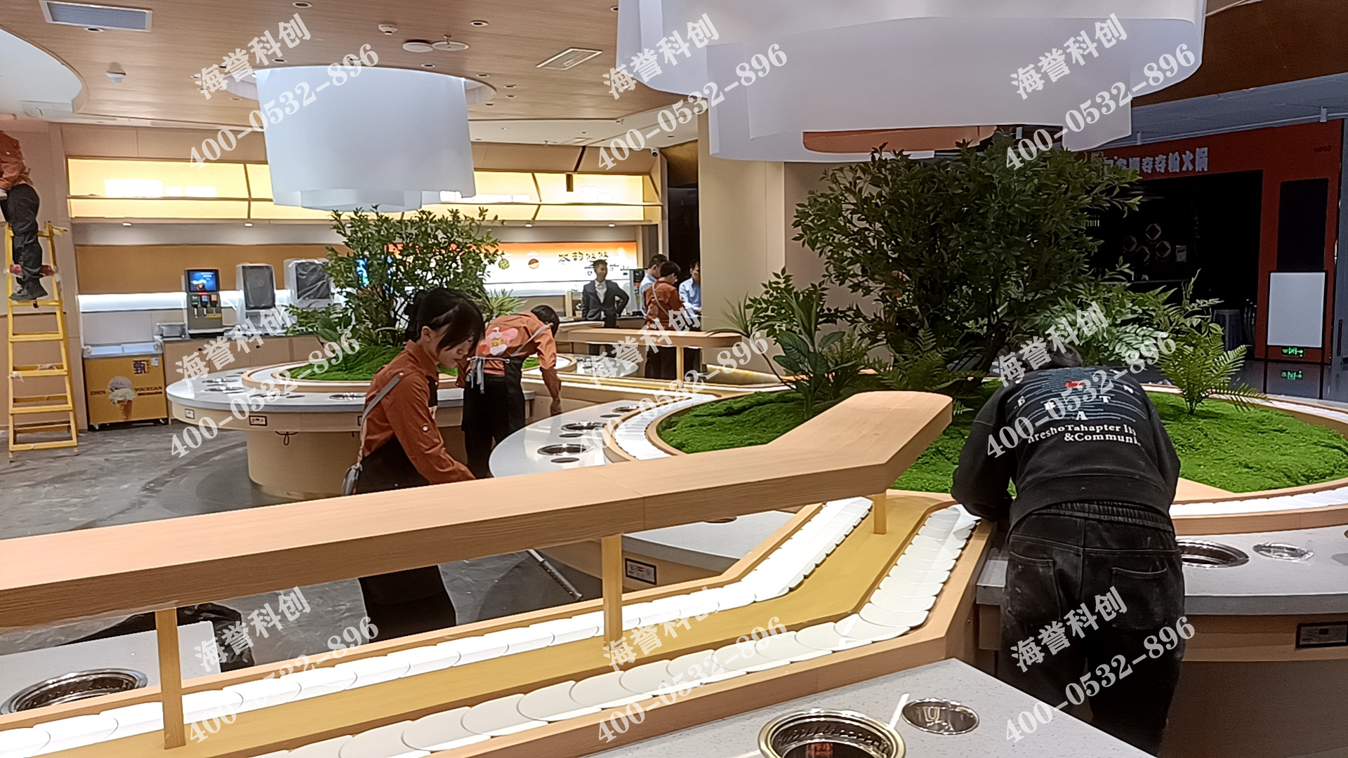 海譽科創合作伙伴單涮無煙小火鍋設備安裝完成